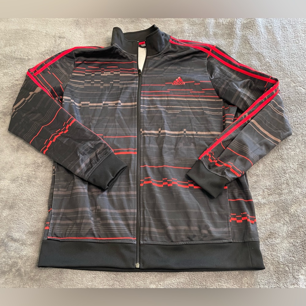 Adidas Striped Geometric Style Light Weight Sweater
